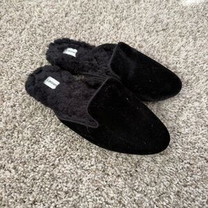 Birdies Phoebe Mules in Black Velvet Size 7
